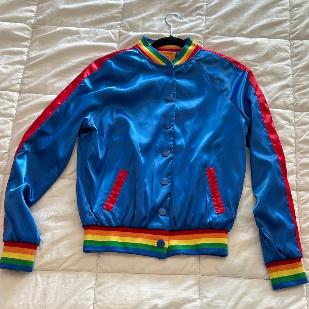 Unique Vintage Rainbow Brite blue satin jacket - perfect condition - Picture 3 of 6